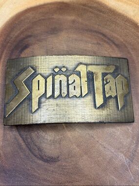 Vintage Spinal Tap Brass Belt Buckle